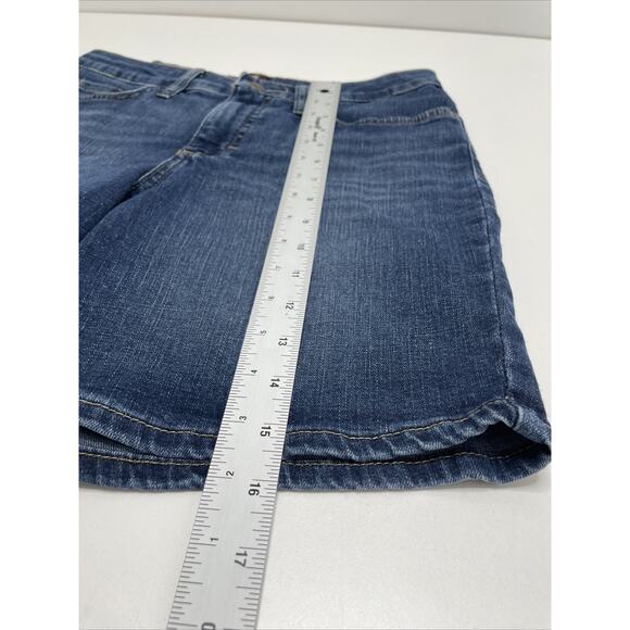 Lee Jean Bermuda Shorts Regular Fit Mid Rise Blue Women 10 M Summer Modest - Picture 7 of 10
